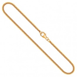 Goldkette, Panzerkette flach Gelbgold 750/18 K, Länge 45 cm, Breite 2.1 mm, Gewicht ca. 8 g, NEU - 1
