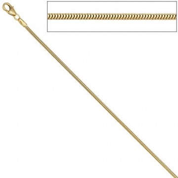 Jobo Damen Schlangenkette 585 Gelbgold 1,6 mm 60 cm Karabiner Gold Kette Goldkette - 2