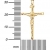Kreuz-Anhänger Goldkreuz Jesus Christus mit INRI-Gravur für Damen, Herren und Kinder als Kettenanhänger 750 Gold 18 Karat mit Panzer-Kette vergoldet + Schmuck-Etui - 3