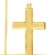 Kreuz Anhänger (Ohne Kette) Echtes Gelbgold 750 Gold (18 Karat) 40mm x 22mm Goldkreuz Bologna A-06085-G503 - 3