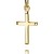 Kreuz Kette Anhänger 750 Gold Gold-Kreuz für Damen, Herren und Kinder mit abgeflachten Kanten als Ketten-Anhänger 18 Karat mit Schmuck-Etui und Kette 50 cm - 2