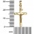 Kreuzkette Gold Kreuz-Anhänger Kruzifix Jesus Christus Kettenanhänger 585 Gold 14 Karat 14K. Mit Kette Länge 60 cm - 3