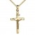 Kreuzkette Gold Kreuz-Anhänger Kruzifix Jesus Christus Kettenanhänger 585 Gold 14 Karat 14K. Mit Kette Länge 60 cm - 1
