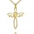 Kreuzkette Gold Kreuz-Herz-Flügel-Anhänger 585 Gold 14 Karat als Kettenanhänger Mit Kette Länge 60 cm - 2
