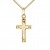 Kreuzkette Kreuz in Kreuz-Anhänger Goldkreuz Jesus Christus für Damen, Herren und Kinder als Kettenanhänger 585 Gold 14 Karat / 14K Mit Kette Länge 60 cm - 1