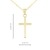 Lucchetta – Halskette Kreuz aus 14 Karat Gelbgold Damen Herren mit Kette Spiga 50 cm – 4,15g - 3