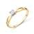 Miore Bicolor Solitär Verlobungsring aus 14 KT 585 Bicolor Gelbgold/Weißgold mit Diamant Brillant 0.10 ct - 1