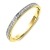Miore Ring Damen 0.05 Ct Diamant Ewigkeitsring aus Gelbgold 9 Karat / 375 Gold, Schmuck mit Diamanten Brillanten - 2