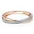 Miore Ring Damen Diamantring gekreuzt Ewigkeitsring Bicolor Weißgold und Rosegold 9 Karat / 375 Gold Diamanten Brillanten 0.08 Ct, Schmuck - 3