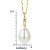 Miore Schmuck Damen 0.03 Ct Diamant Halskette mit Kettenanhänger Weiße Süßwasserperle und Diamant Brillant Kette aus Gelbgold 18 Karat / 750 Gold - 2