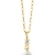Miore Schmuck Damen 0.03 Ct Diamant Halskette mit Kettenanhänger Weiße Süßwasserperle und Diamant Brillant Kette aus Gelbgold 18 Karat / 750 Gold - 3