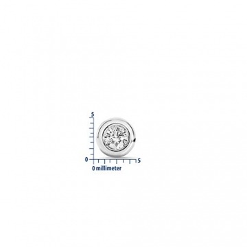 Miore Schmuck Damen 0.15 Ct Diamant Ohrringe Solitär Brillant Ohrstecker aus Weißgold 14 Karat / 585 Gold - Diamant Farbe H Klarheit VS - 3