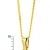 Miore Schmuck Damen Halskette mit Kettenanhänger weiße Süßwasserperle 7.5 mm Kette aus Gelbgold 9 Karat / 375 Gold 45 cm lang - 2