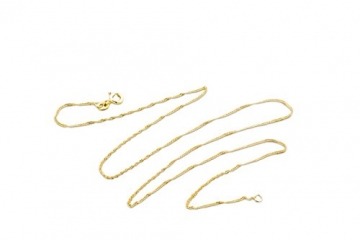 Orovi Damen Halskette 14 Karat (585) GelbGold Singapurkette Goldkette 1 mm breit 45cm lange - 2