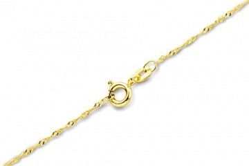 Orovi Damen Halskette 14 Karat (585) GelbGold Singapurkette Goldkette 1 mm breit 45cm lange - 3