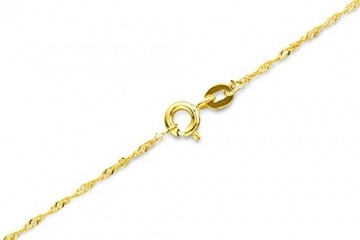 Orovi Damen Halskette 14 Karat (585) GelbGold Singapurkette Goldkette 1,2 mm breit 45cm lange - 3