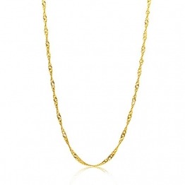 Orovi Damen Halskette 14 Karat (585) GelbGold Singapurkette Goldkette 1,2 mm breit 45cm lange - 1