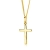 Orovi Kette - Halskette Damen Gelbgold 9 Karat / 375 Gold Kette mit Kreuz 45 cm - 1