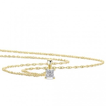 Orovi Kette - Halskette Damen Kette Gelbgold 18 Karat / 750 Gold Diamant Brillianten 0,02 ct 45 cm - 2