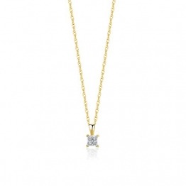 Orovi Kette - Halskette Damen Kette Gelbgold 18 Karat / 750 Gold Diamant Brillianten 0,02 ct 45 cm - 1
