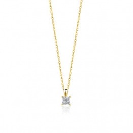 Orovi Kette - Halskette Damen Kette Gelbgold 18 Karat / 750 Gold Diamant Brillianten 0,02 ct 45 cm - 1