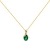 Orovi Schmuck Damen Halskette aus Gelbgold mit Tropfen Kettenanhänger Edelstein Geburtsstein des Monats Mai grüner Smaragd Kette 14 Karat (585) Gold - 3