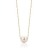 Orovi Schmuck Damen Kette Gelbgold Halskette mit Perlenanhänger Süßwasser-Zuchtperle 7.5-8 mm Kette aus 14 Karat (585) Gold - 2