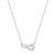 Swarovski Infinity Halskette, Rhodinierte Damenhalskette mit Unendlichkeits-Symbol, Herzmotiv und Funkelnden Swarovski Kristallen - 1