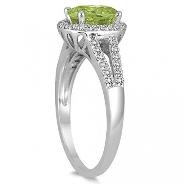 Szul - Weißgold Oval Rund Green Diamant Peridot - 2