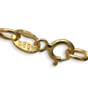 Taufkette Kinderkette 14 Karat Gold 585 Venezianer 36cm Ø 0,70mm (Art.301007) - 4