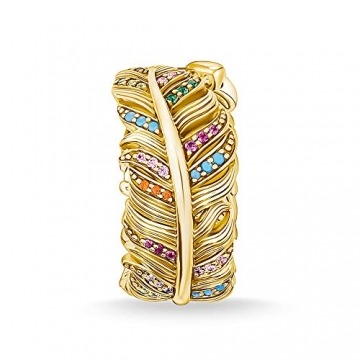 THOMAS SABO Damen Ring 925 Sterlingsilber, 750 Gelbgold Vergoldung TR2284-488-7 - 3