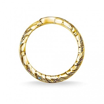 THOMAS SABO Damen Ring 925 Sterlingsilber, 750 Gelbgold Vergoldung TR2284-488-7 - 4