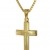 trendor Anhänger Kreuz 585 Gold (14 Karat) mit goldplattierter Kette 75125-50 50 cm - 1