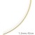 1,2mm Halsreif Omegareif Omegakette 585 Gold Gelbgold Goldkette 42cm Damen - 2