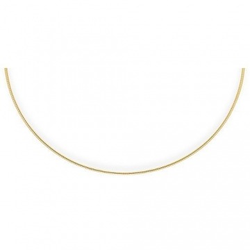 1,2mm Halsreif Omegareif Omegakette 585 Gold Gelbgold Goldkette 42cm Damen - 3