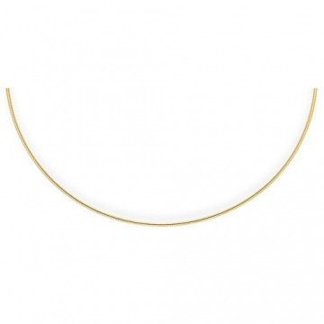 1,2mm Halsreif Omegareif Omegakette 585 Gold Gelbgold Goldkette 42cm Damen - 3