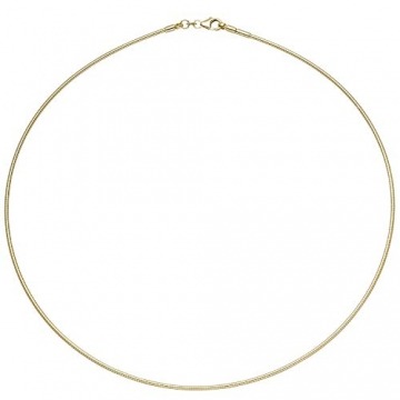 1,5mm Halsreif Reif Kette Collier 333 Gold Gelbgold Omegakette 45cm Damen - 1