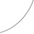 1,6mm Halsreif Omegareif Omegakette Collier 750 Gold Weißgold, rund, 45cm - 1