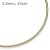2,5mm Halsreif Omegareif rund Kette Halskette Collier aus 750 Gold Gelbgold 42cm - 2