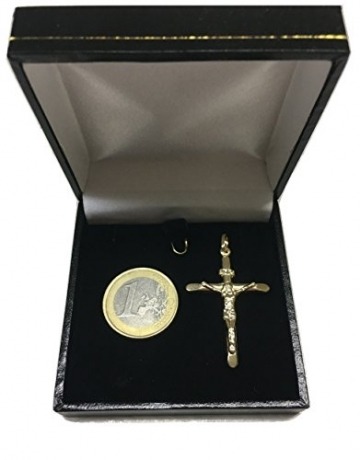 Anhänger Kreuz Mit Jesus 14 Karat 585 Gelbgold Unisex (39) - 2