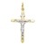 Bicolor Anhänger Kreuz Mit Jesus 18 Karat 750 Gelbgold Weißgold Unisex (27) - 1