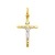 Bicolor Anhänger Kreuz Mit Jesus 18 Karat 750 Gelbgold Weißgold Unisex (27) - 2