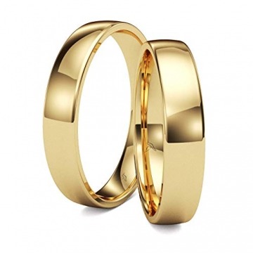 Eheringe Gold 333 Paarpreis Trauringe Verlobungsringe Kolibri Rings Massiv Gelbgold 100% Made in Germany (Ohne Diamant) - 1