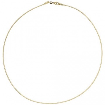 Jobo Damen Halsreif 585 Gelbgold 1,1 mm 45 cm Gold Kette Halskette Goldhalsreif Karabiner - 1