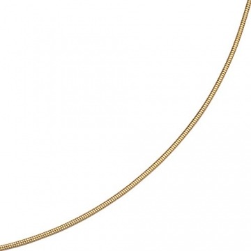 Jobo Damen Halsreif 585 Gelbgold 1,1 mm 50 cm Gold Kette Halskette Goldhalsreif Karabiner - 2