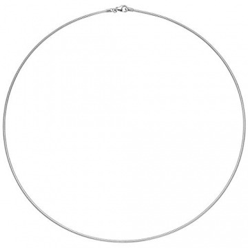 Jobo Damen Halsreif 585 Weißgold 1,1 mm 50 cm Gold Kette Halskette Weißgoldhalsreif - 1
