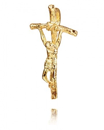 Kreuz-Anhänger Goldkreuz Jesus Christus für Damen, Herren und Kinder als Kettenanhänger 333 Gold 8 Karat mit Schmuck-Etui und Panzerkette - 2