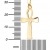 Kreuz-Anhänger mit Panzer-Kette vergoldet Henkelkreuz Ägyptisches Kreuz für Damen, Herren und Kinder in hochglanz poliert Goldkreuz als Kettenanhänger 750 Gold 18 Karat + Schmuck-Etui - 3