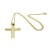 Kreuz aus 18-karätigem Gelbgold, speziell für Kommunion und Damen, mit 50 cm langer Kette, 2,8 g aus 18-karätigem Gold. - 3
