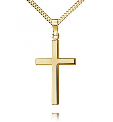 Kreuzkette Kreuz-Anhänger 585 Gold Goldkreuz für Damen und Herren + Schmuck-Etui und Zertifikat Mit Kette Länge 60 cm - 2